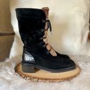 Stuart Weitzman Block Heel Winter Fashion Black Suede Boots Photo 5