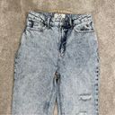 We The Free  My Own Lane Distressed High Rise Acid Wash Jeans Straight Leg 26 Photo 3