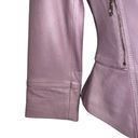 White House | Black Market  Light Lilac Leather Moto Jacket NWOT Size XXS Photo 4