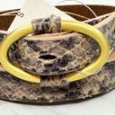 Talbots  Snake Print Embossed Skinny Genuine Leather Belt Size Small S Photo 1