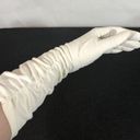 White Ruched Cotton Gloves Formal Prom Costume Small Retro Vintage Wedding Dance Photo 7