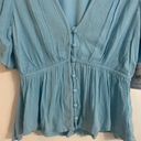 O'Neill NWT O’NEILL Blue Ruffle Crop Top Photo 3