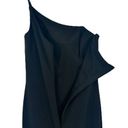 La Femme  Long‎ High Thigh Slit One Shoulder Jersey Black Gown Prom Dress Size 6 Photo 8