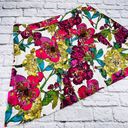 Lane Bryant  Skirt Womens Size 26 White Multi Color Floral Stretch A-Line Mini Photo 9