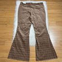 KanCan USA Kancan Corduroy Pants Womens 34x32 Brown Textured Flare Wide Leg High Rise NEW Photo 3