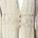 Nine West Vintage  *Rare* Linen Blend Crochet Cardigan Sweater Photo 3