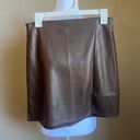 Old Navy faux leather brown mini high rise skirt | small P Photo 0