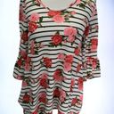 Brooks Bobbie  ladies peplum sleeve handkerchief hem pullover tunic new small Photo 2