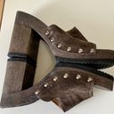 Candie's 90s Y2K Vintage Candie’s Wooden Clog Mule Platform Open Toed Sandal Photo 8