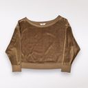 JoyLab Velour Sweatshirt Relaxed Fit Olive Green Medium Photo 8