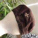 2000s y2k chocolate decal studded rhinestone fleur de lis hat cap Photo 2