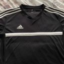 Adidas Climacool V-neck Short Sleeve Black Soccer Jersey Top, size M Photo 7