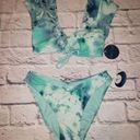 Decree 𝅺NWT  Green & Blue 2 Piece Cheeky Swimsuit Size XS Photo 0