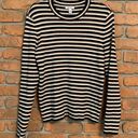 Nine West  Women's Ribbed Striped Crew Neck Long Sleeve Pullover Sweater Size XXL Photo 0