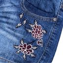 Harper Floral Embroidered Denim Jean Shorts Size 29 Photo 3