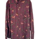 Beach Lunch Lounge Womens Alana Corgi Dog Printed Button Up Blouse Size XL Photo 0