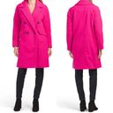 Bcbg Maxazria Double Breasted Boucle TEDDY Coat Jacket Bright Pink Size M NEW Photo 1