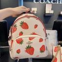 Coach  Mini Court Backpack With Wild Strawberry Print CH328 Photo 0