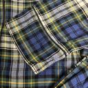 Gap  body flannel blue green plaid button down long sleeve shirt & pants pajamas Photo 13