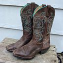 Shyanne  Brown Square Toe Embroidered Cowgirl Boots Xero Gravity BBWP01 9M Photo 6