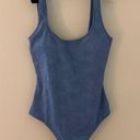 Aerie  blue shell 1 piece bathing suit size S Photo 0