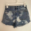 Forever 21 High Waisted Distressed Denim Shorts Photo 3