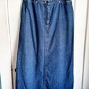 American Vintage Vintage 1990s Y2K Eddie Bauer Denim Maxi Skirt Jeans Back Slit Classic Style 16 See note Photo 0