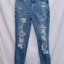 American Eagle  Next Level Stretch Distressed Mid Rise Curvy Jegging Jean size 0 Photo 0