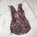 Haute Hippie 🆕  Women's Purle Floral Print haute V-Neck Mini Dress Medium Photo 5