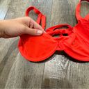 ONEONE Free People Red Orange Bikini Top Size L Size L Photo 1