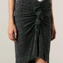 Isabel Marant Etoile Gathered Pencil Skirt Black Grey Marl Size FR 34 US XS FLAW Photo 0