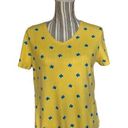 kim rogers  Yellow Floral Perfectly Soft Tee Small Photo 0