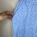 Aerie  Silky Animal Print Leopard Blue Pajama Lounging Bottoms Pants SZ M Photo 2