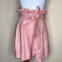 Alexis  Shorts Jolan Pink Hi Waisted Paper Bag Linen Shorts S Photo 3