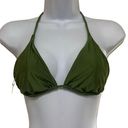 Good American  Womens 4 US XL Tiny Ties Triangle Swim Bikini Top Olive Green NWT Photo 0