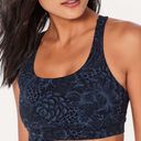 Lululemon  Energy Bra Nouveau Mach Blue Black Size 4 Photo 0