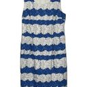 Talbots  Sleeveless Dress Size 10 Blue & White Flowers Lined Cotton Stretch Blend Photo 0