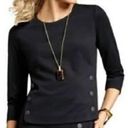 CAbi  Black Utility Top Ponte Heavy Knit W/ Matching Skirt Sz. S/2 Matching Set Photo 2