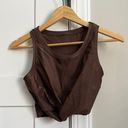 Aerie Shine Sports Bra Brown Photo 0