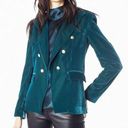 Generation Love , SAVANNAH VELVET DOUBLE-BREASTED BLAZER IN TEAL, like new Photo 0