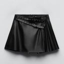 ZARA  faux leather pleated skort 3046 375 Photo 1