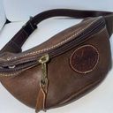 Roots Vintage  Canada Brown Leather Fanny Pack Waist Bag Adjustable Strap Photo 0