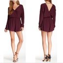 Nordstrom  ASTR Label Peek-a-Boo Lace Silk Blend Romper Cranberry Purple Size S Photo 1