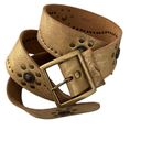 Aeropostale  Gold Leather Studded Belt, Sz L Photo 3