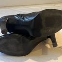 Ralph Lauren Lauren  Black Leather Booties High Heel Patent Cap Toe Sz 8.5 Photo 7