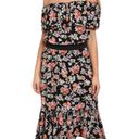 Boutique Love In | Off The Shoulder Midi Dress with Red Floral Print Small Photo 0