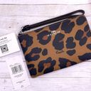 Coach  Corner Zip Wristlet With Leopard Print Light Saddle Multi CC871 Photo 1