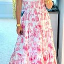 Boutique 8 Oak Lane Pink Toile Smocked House Dress Photo 1