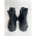 Zodiac  Ankle Booties Size 5 Black Chunky Sole Block Heel Faux Leather Boots Photo 4