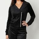 Juicy Couture  Velour Black Liquorice Collared Side Zip Jacket XS NWT Photo 7